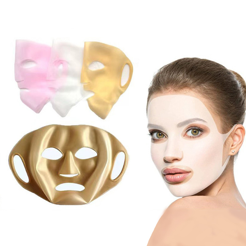 Face Mask Storage Box - ซิลิโคนมาส์กหน้าซิลิโคน สำหรับบำรุงผิว - ฝาครอบป้องกันการระเหยของน้ำ 3 มิติ