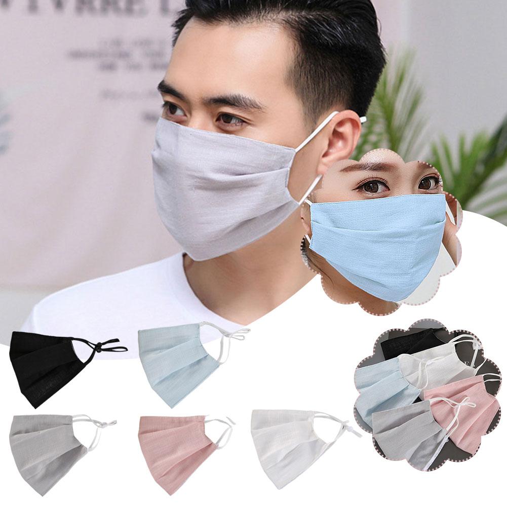 Cloth Face Mask Washable - หน้ากากผ้าป้องกันล้างทําความสะอาดได้สําหรับผู้หญิงผู้ชายผ้ากอซระบายอากาศแบบใช้ซ้ําได้พร้อมห่วงป้องกันหูปรับได้