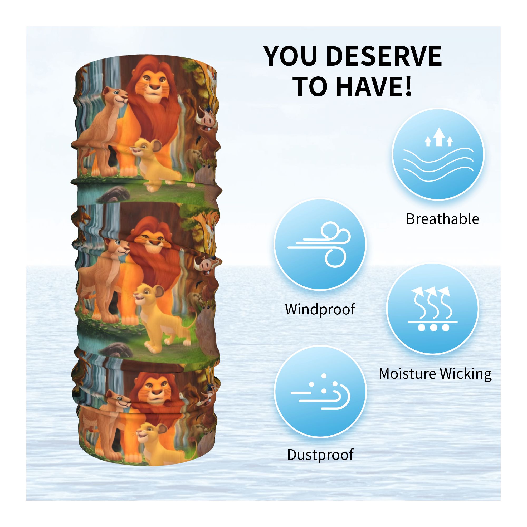 ผ้าพันคอแบบกำหนดเอง The L-Lion - Neck Gaiter Face Cover บทวิจารณ์และราคา