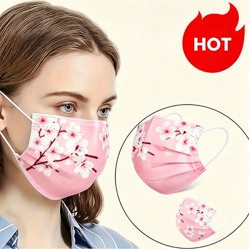 10 ชิ้น หน้ากากพิมพ์ลายดอกไม้ส - Cloth Face Mask Washable บทวิจารณ์และราคา