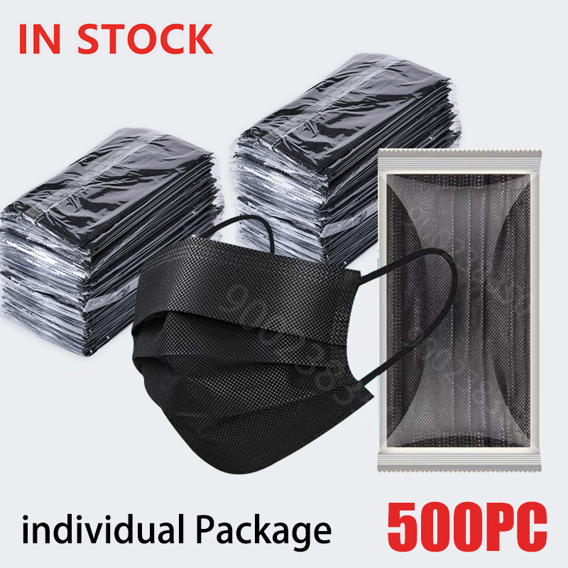 50-500 ชิ้นสีดําทิ้งได้รับการร - Disposable Surgical Mask บทวิจารณ์และราคา