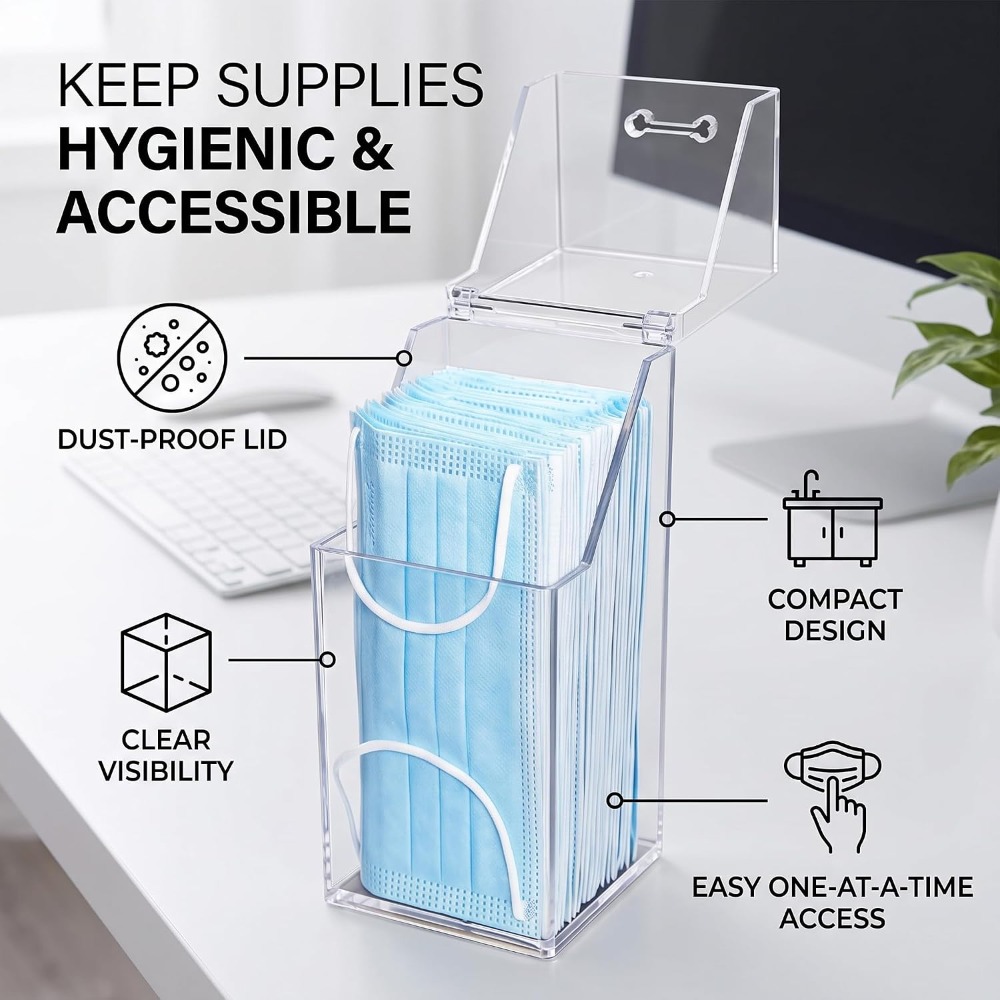 กล่องเก็บหน้ากากแบบมีฝาปิด ป้อ - Face Mask Storage Box บทวิจารณ์และราคา